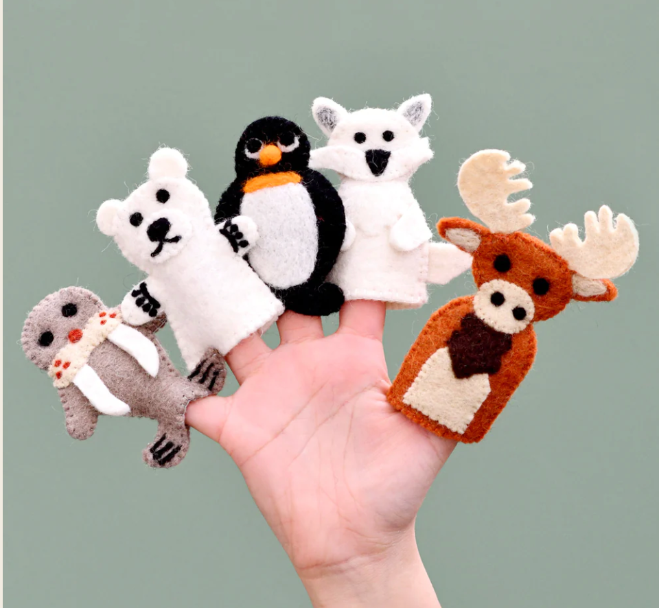 Felt Finger Puppet - Polar Animals (Artic &amp; Antartica)