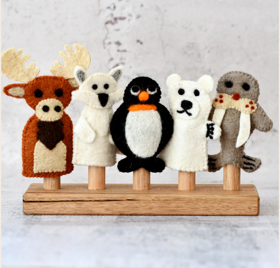 Felt Finger Puppet - Polar Animals (Artic &amp; Antartica)