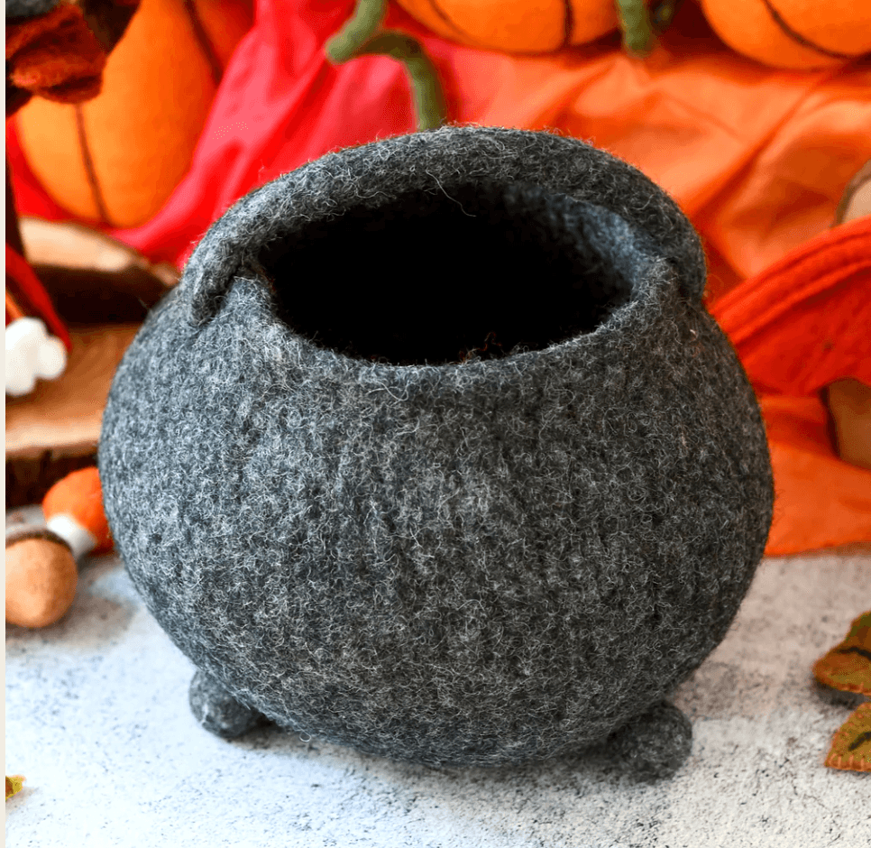 Felt Witches Cauldron Bag