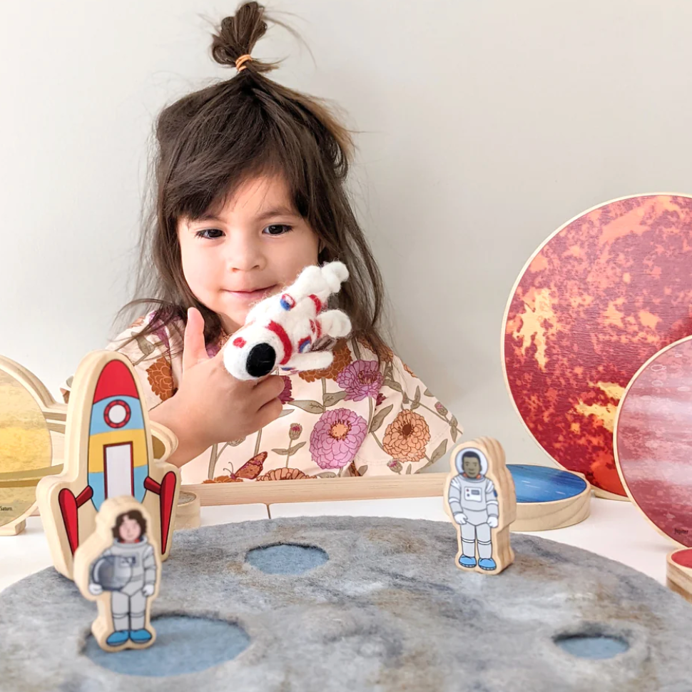Play Mat // Moon Crater with Astronaut Space