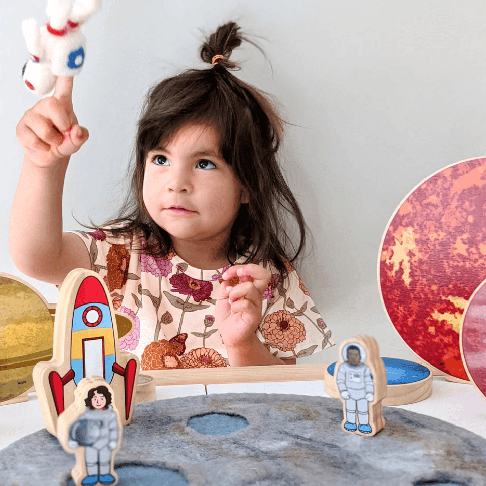 Play Mat // Moon Crater with Astronaut Space