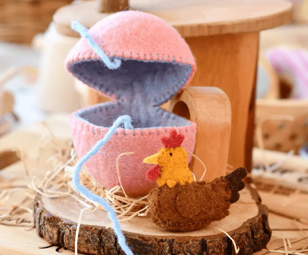 Felt Surprise Egg - Hen Inside Tara Treasures