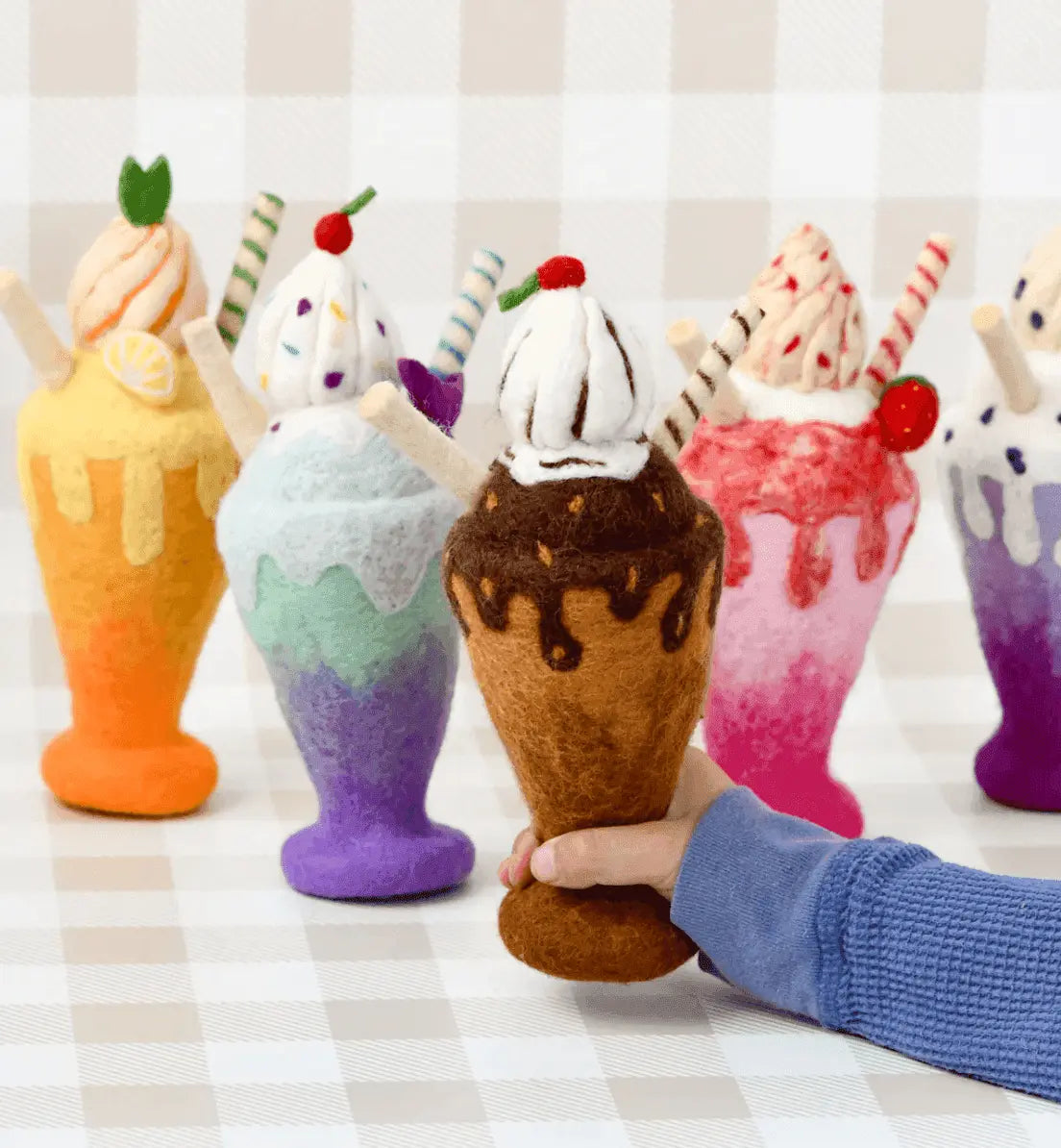 Tara Treasures // Felt Blueberry Milk Shake Play Food Tara Treasures
