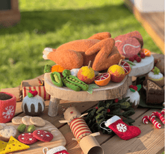 Felt Christmas Ham Feast Play Food Set