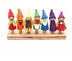 Felt Finger Puppet - Rainbow Fairies & Gnomes Set