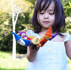 Felt Finger Puppet - Rainbow Fairies & Gnomes Set