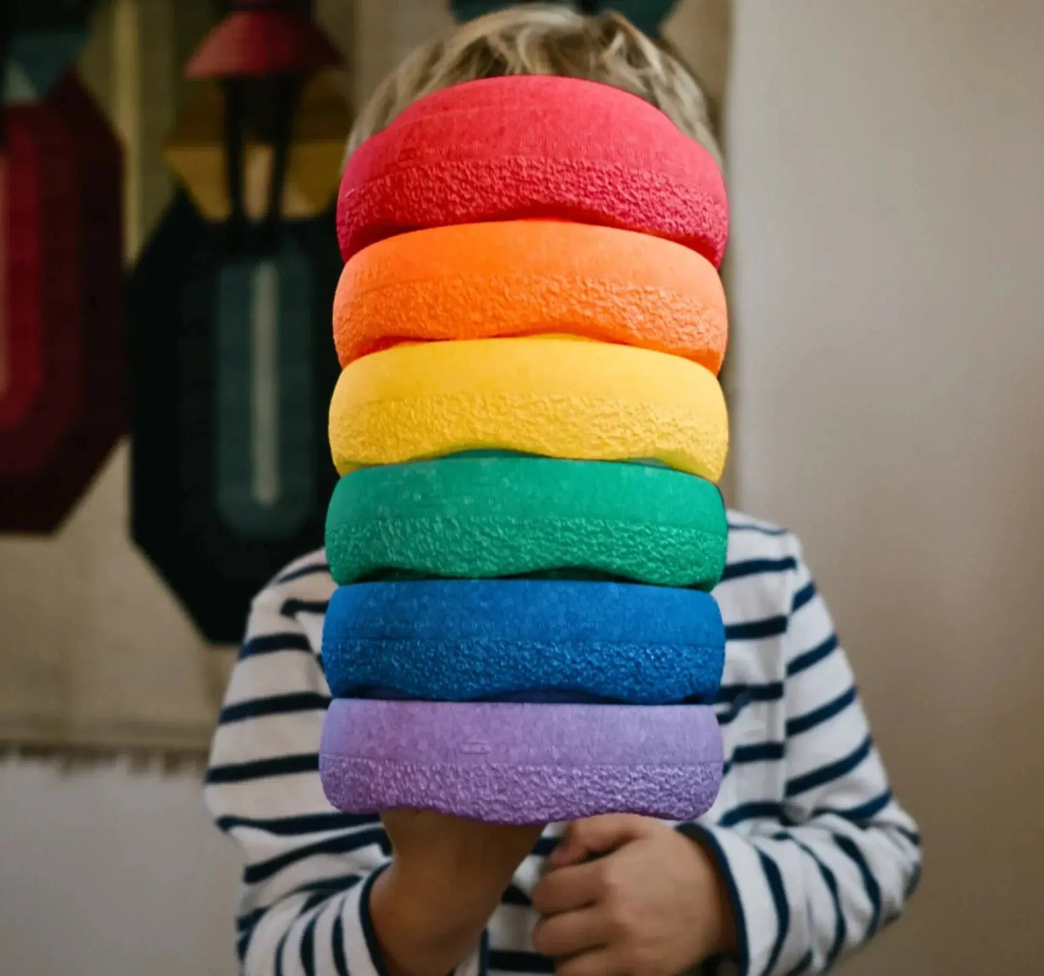 Stapelstein Original Mini, Set of 6, Rainbow Classic Stapelstein