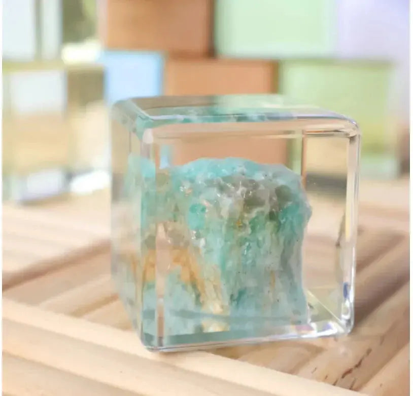Our Earth Life // Amazonite Crystal Specimen Cube Our Earth Life
