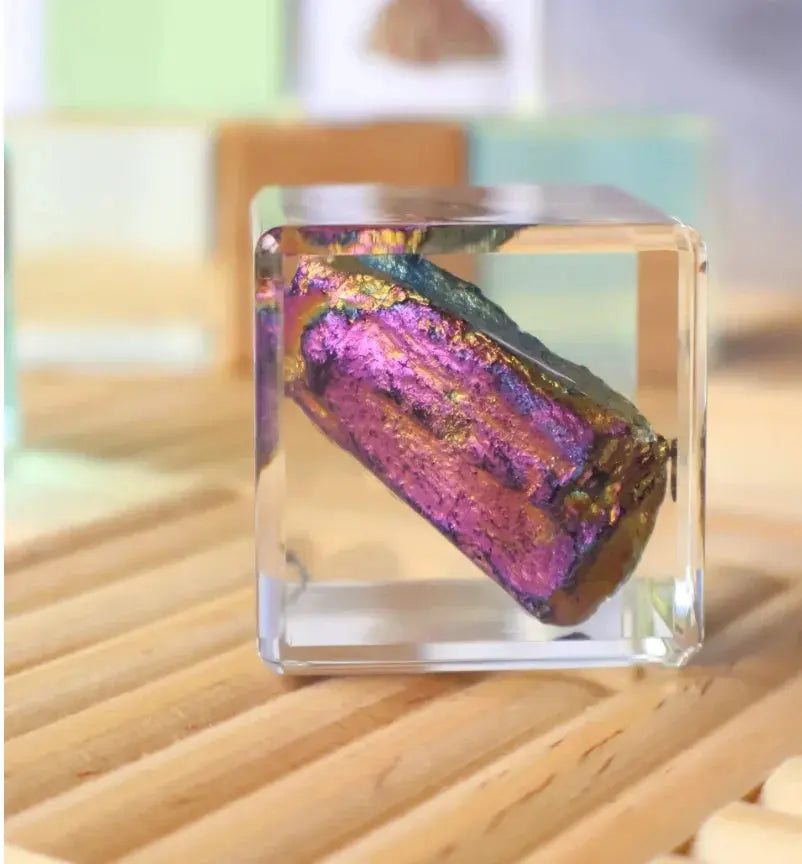 Our Earth Life // Tourmaline Crystal Specimen Cube Our Earth Life