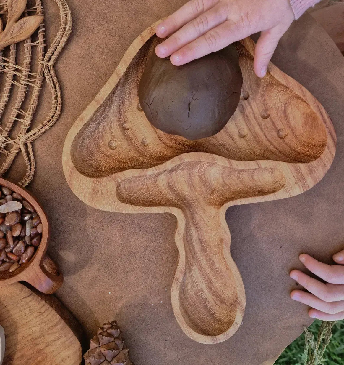 Evergreen Child // Meadow Mushroom Tray The Curated Parcel