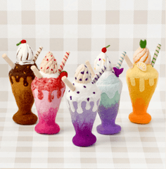 Tara Treasures // Felt Blueberry Milk Shake Play Food