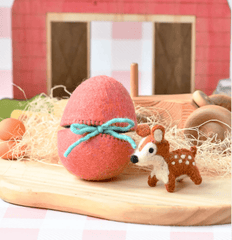 Tara Treasures // Felt Surprise Egg - Deer Inside