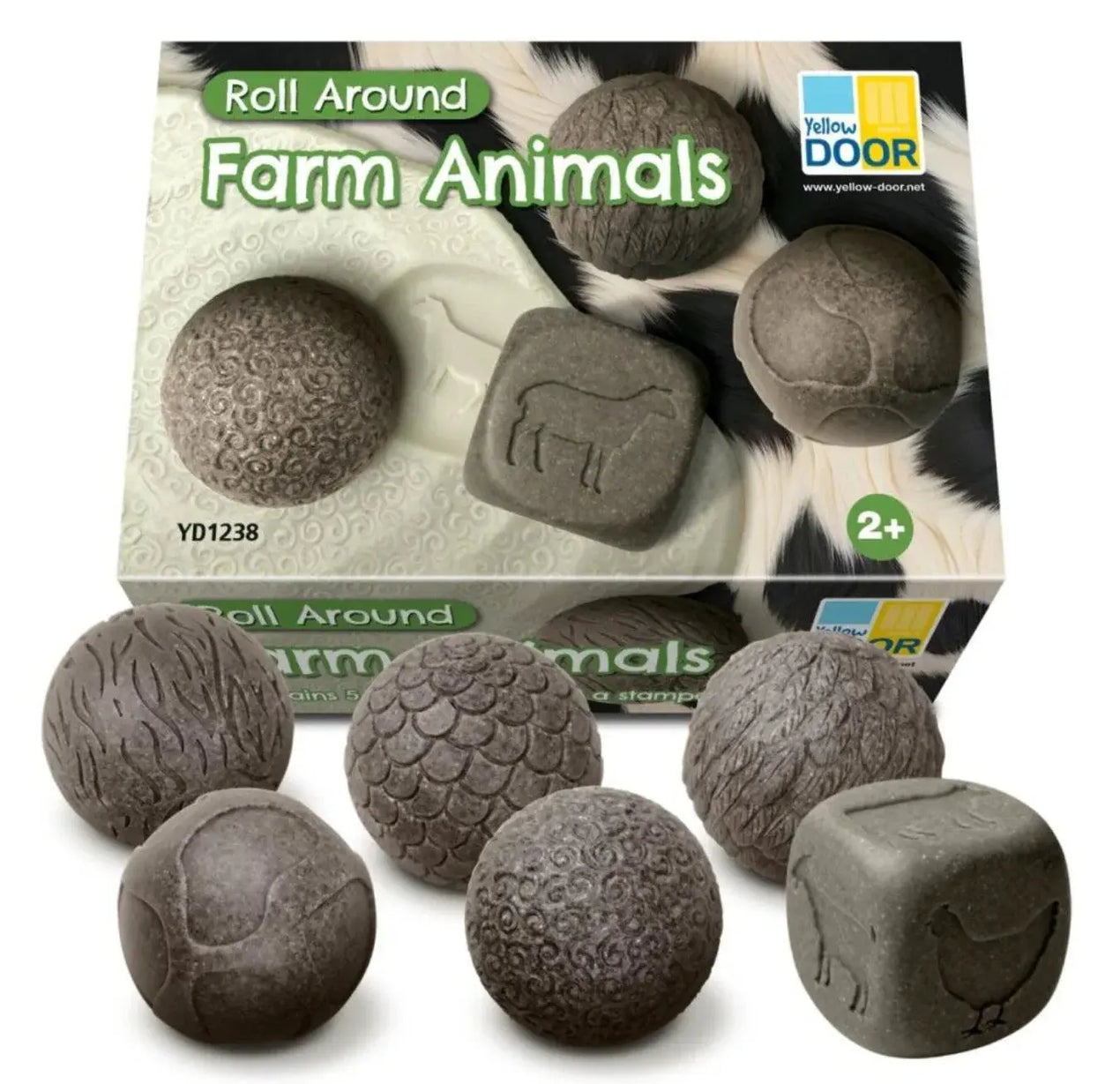 Yellow Door Let's Roll Emotions | Set Of Six Playdough Rollers | Stamp And Roll Emotions