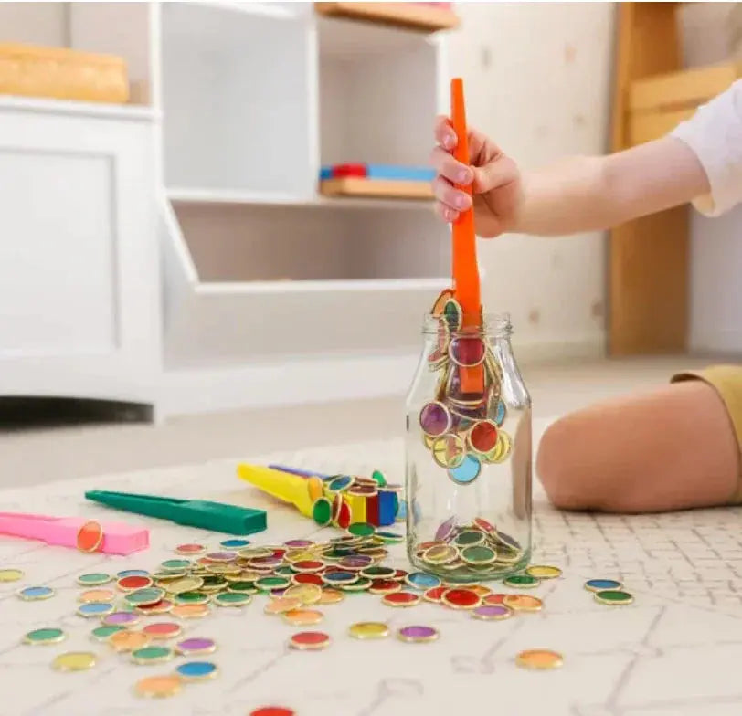 Metal Rimmed Counting Chips Maths & Sensory Toy | Learn & Grow Learn & Grow