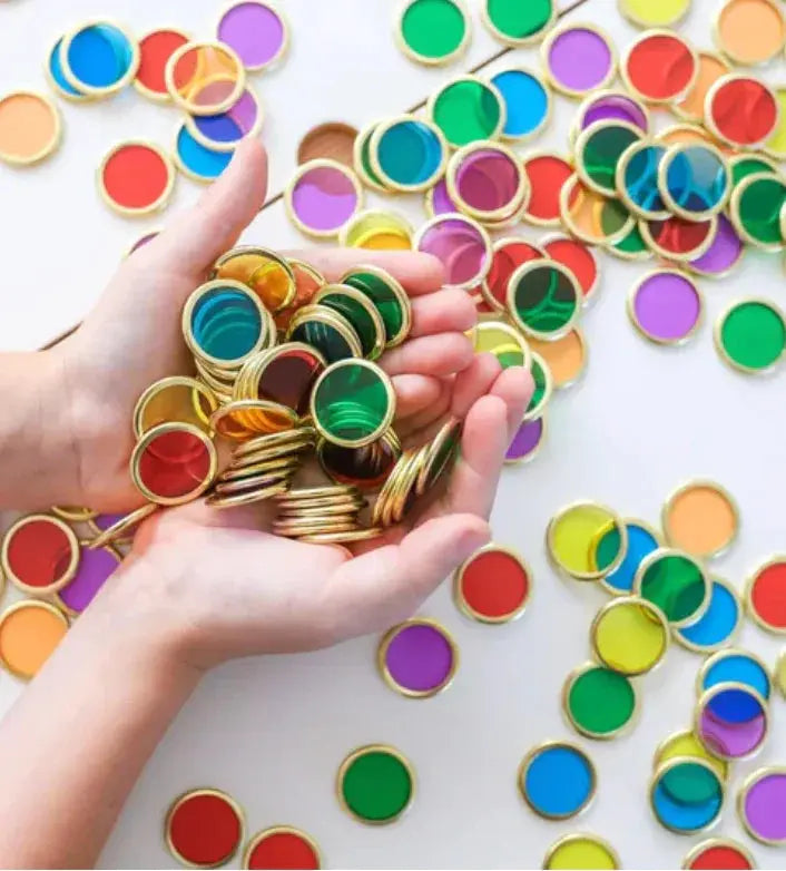 Metal Rimmed Counting Chips Maths & Sensory Toy | Learn & Grow Learn & Grow