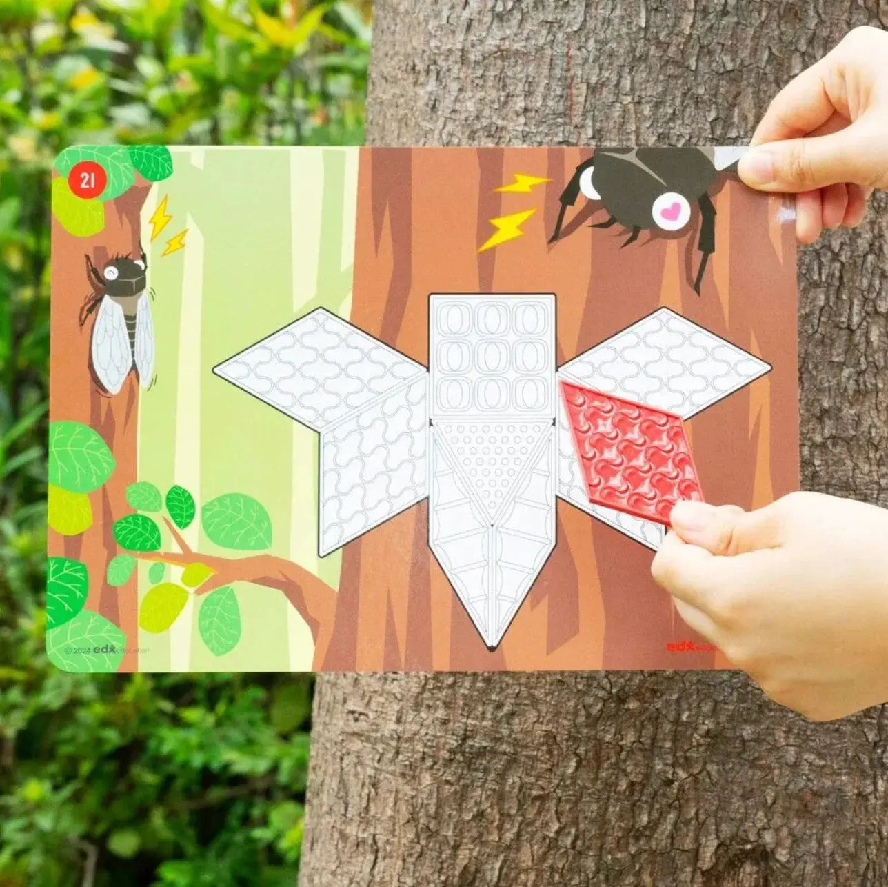 EDX // Sensory Pattern Blocks - 40pcs with 12 Activity Cards EDX education