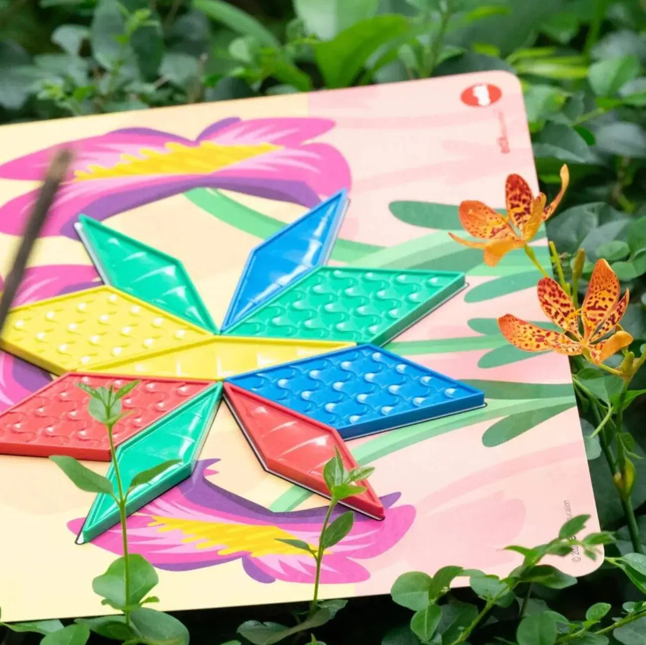 EDX // Sensory Pattern Blocks - 40pcs with 12 Activity Cards EDX education