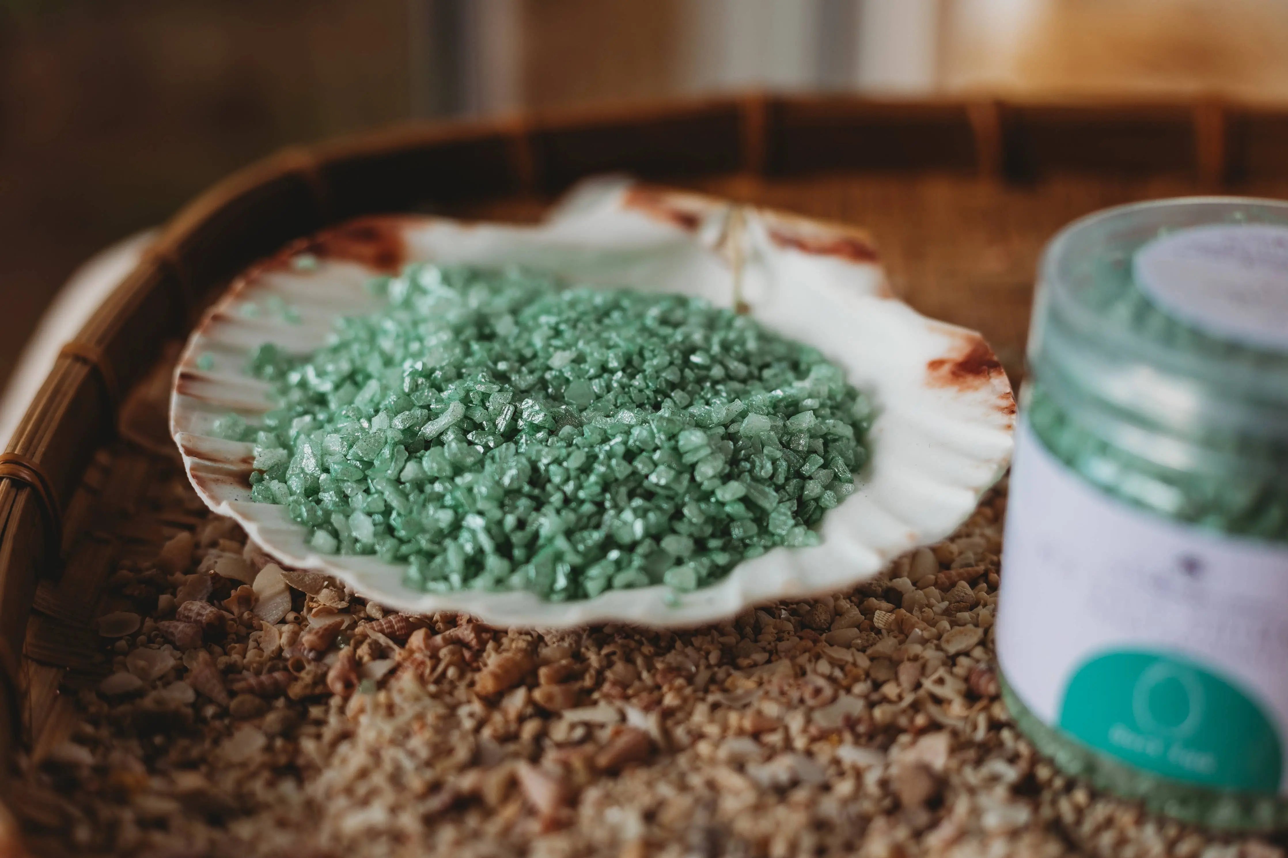 Duck Egg - Light Blue Green Sea Salt Shimmers SMALL - Potion Play & Sensory Ingredients The Saltwater Collective Potions