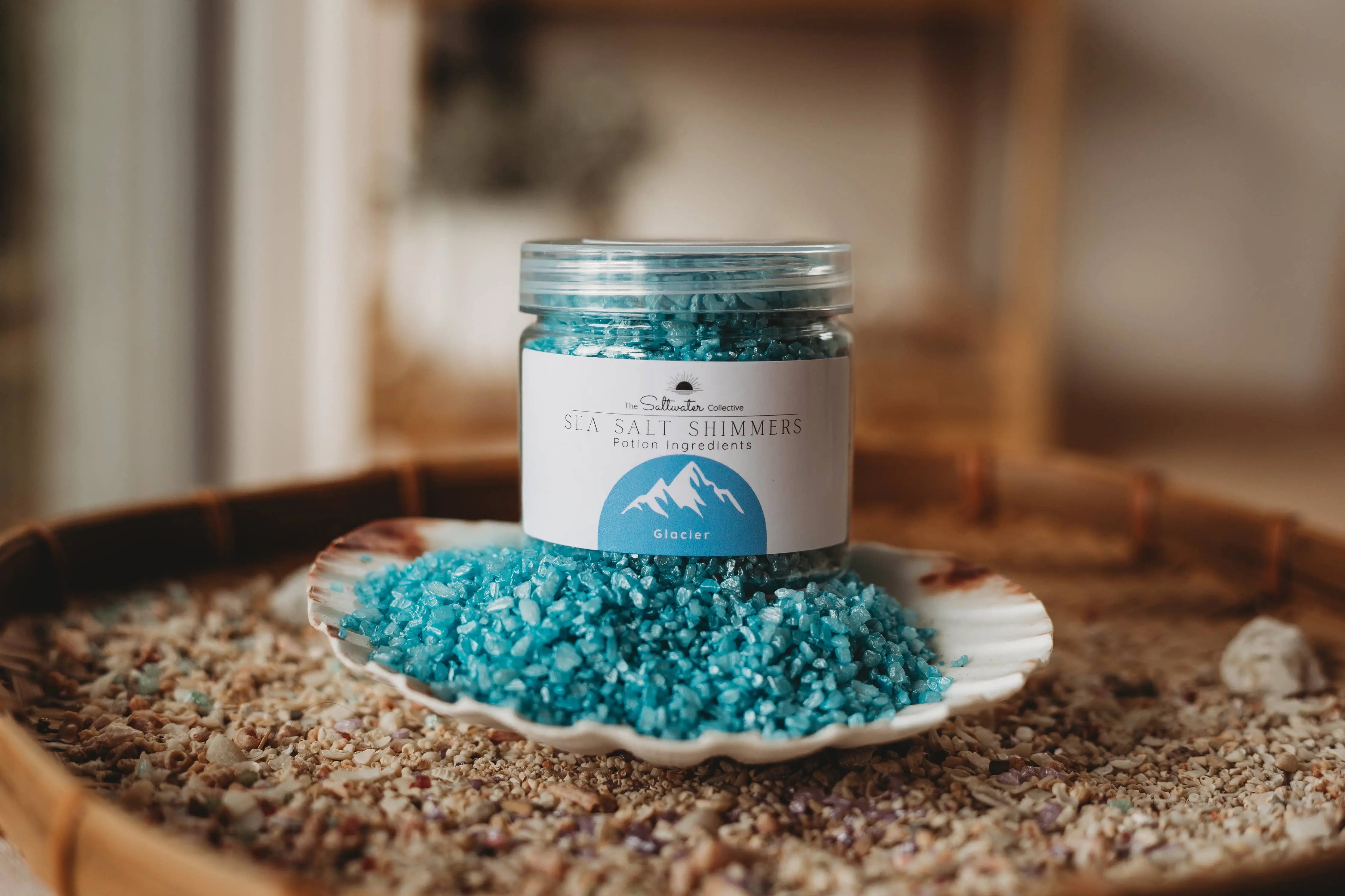 Glacier - Light Blue Sea Salt Shimmers SMALL - Potion Play & Sensory Ingredients The Saltwater Collective Potions