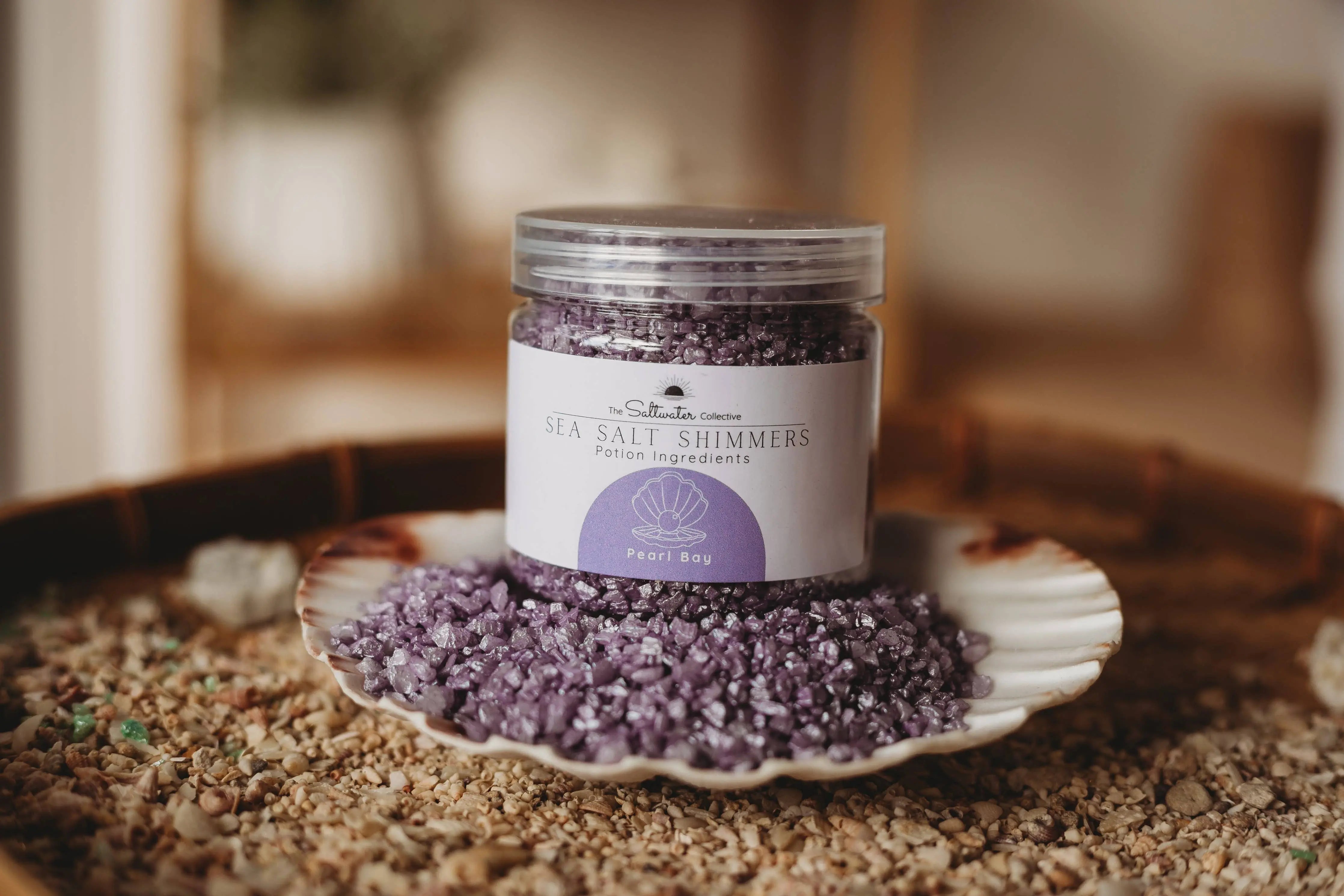 Pearl Bay - Light Purple Sea Salt Shimmers SMALL - Potion Play & Sensory Ingredients The Saltwater Collective Potions