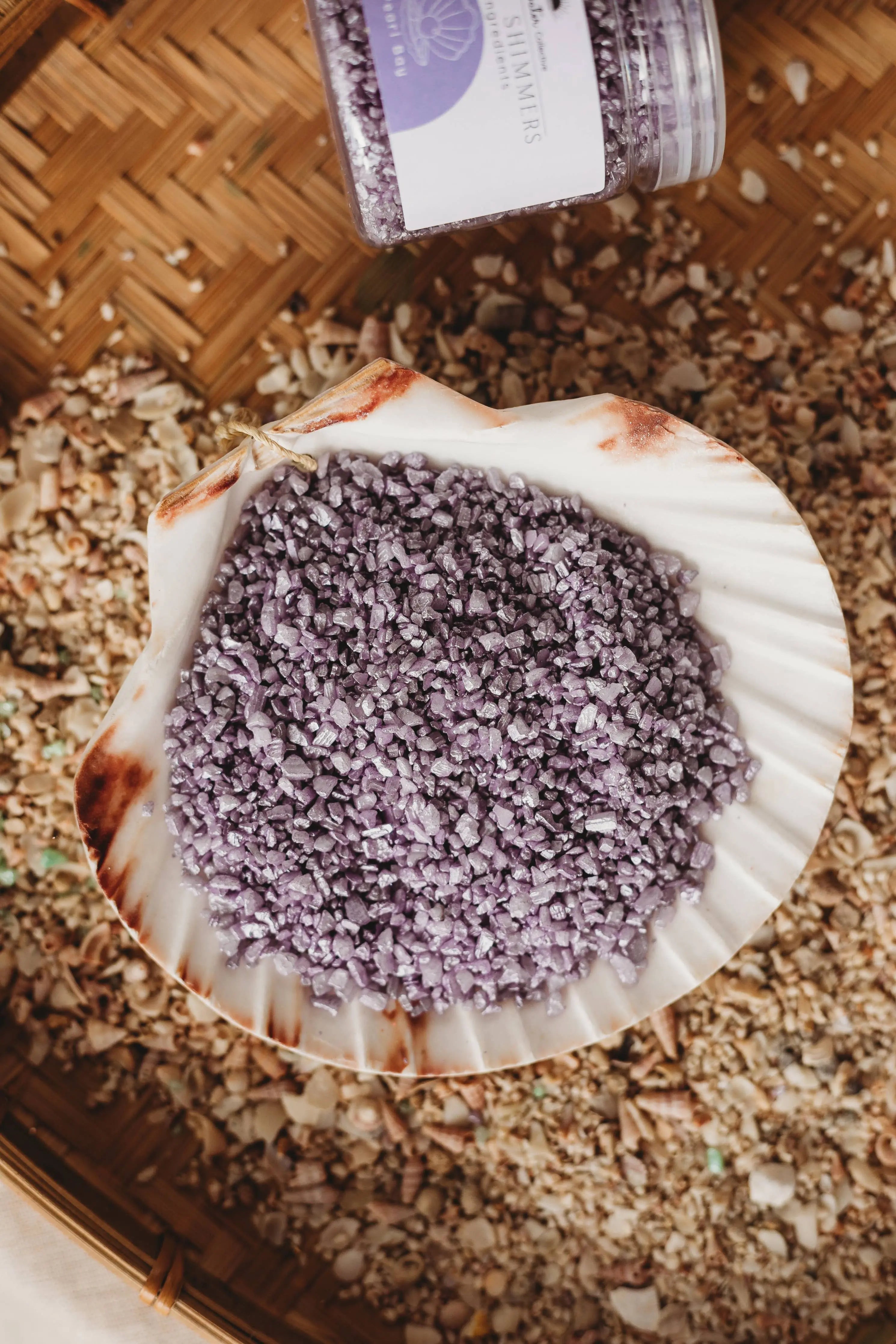 Pearl Bay - Light Purple Sea Salt Shimmers SMALL - Potion Play & Sensory Ingredients The Saltwater Collective Potions