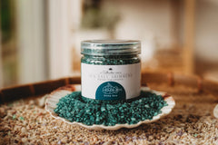 Deep Sea - Dark Emerald Green Sea Salt Shimmers SMALL - Potion Play & Sensory Ingredients The Saltwater Collective Potions