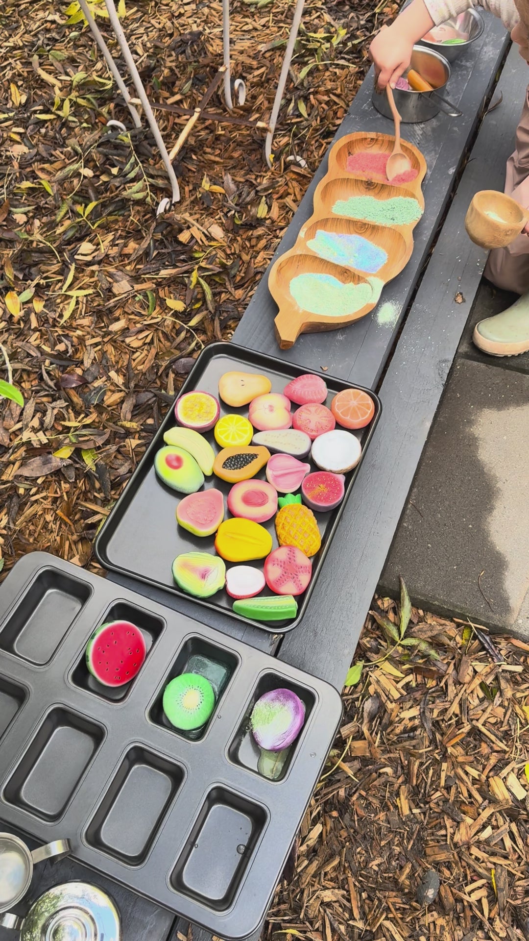 Yellow Door // Sensory Play Stones World Kitchen