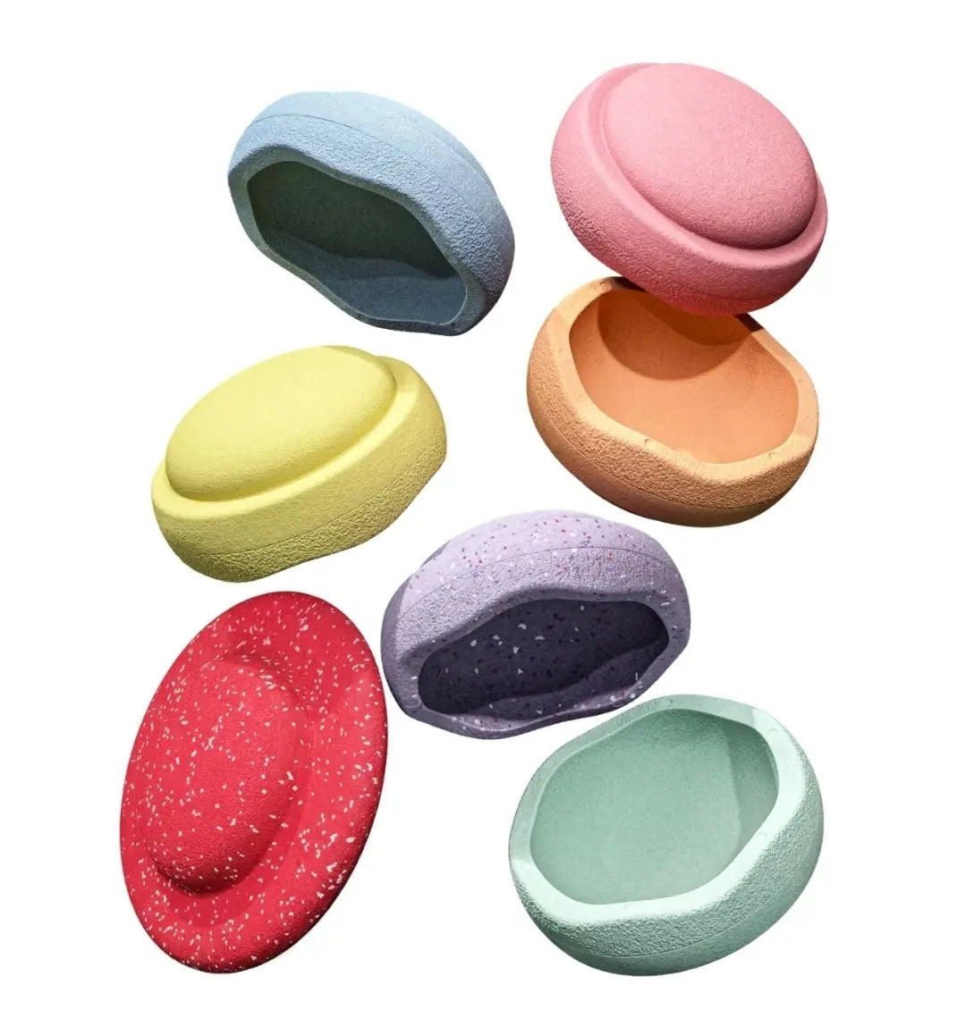 Stapelstein® Hidden Giants Rainbow Pastel 6 + Agaric Toadstool Balance Board - LIMITED EDITION Stapelstein