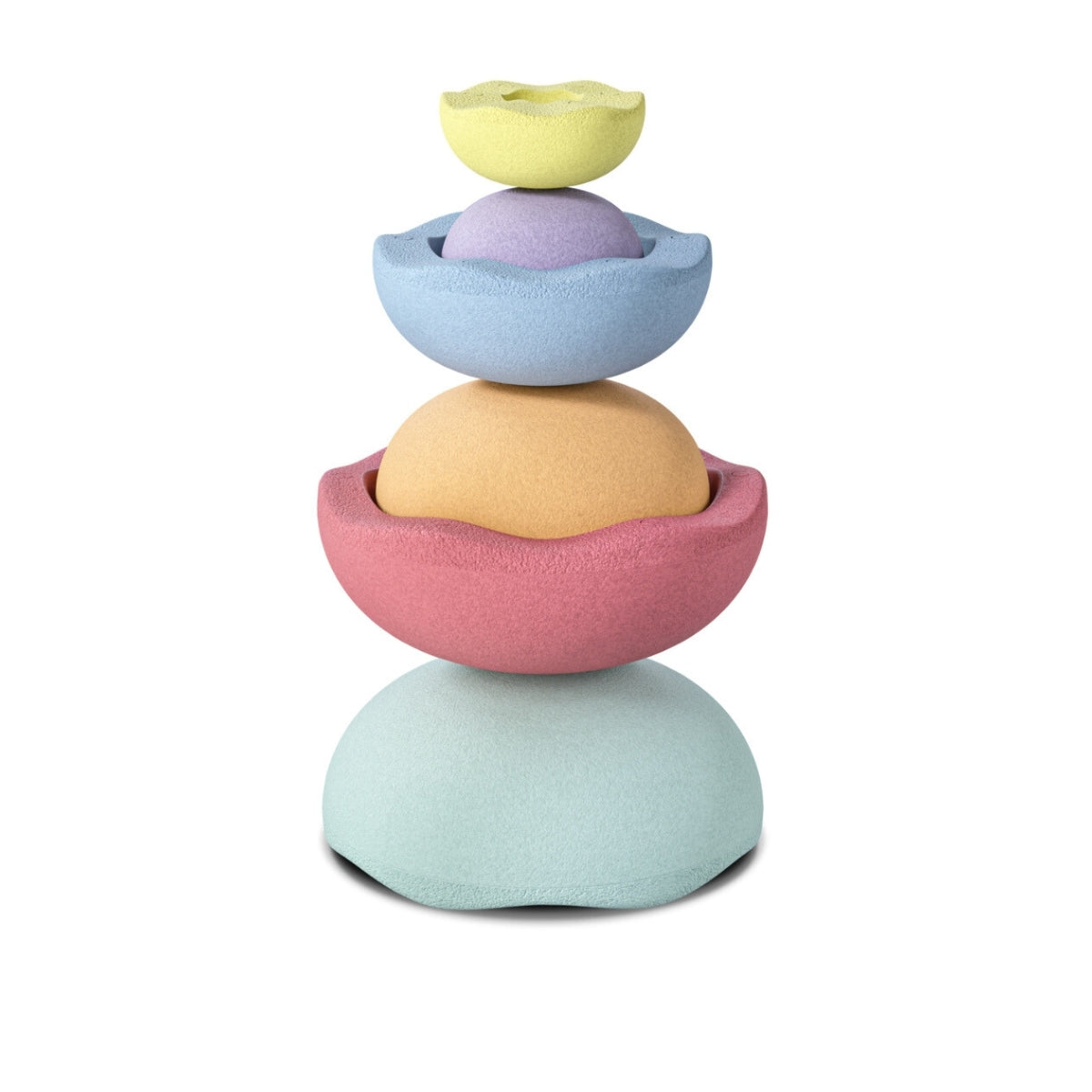 Stapelstein Balance Stepping Stones - Inside, Set of 6, Rainbow Pastel from Australia