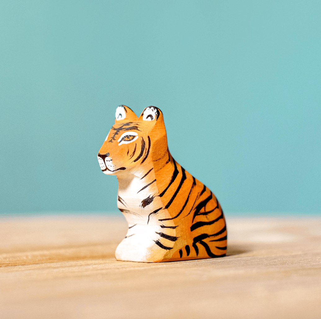 The Curated Parcel - Bumbu // Wooden Tiger Cub Sitting 
