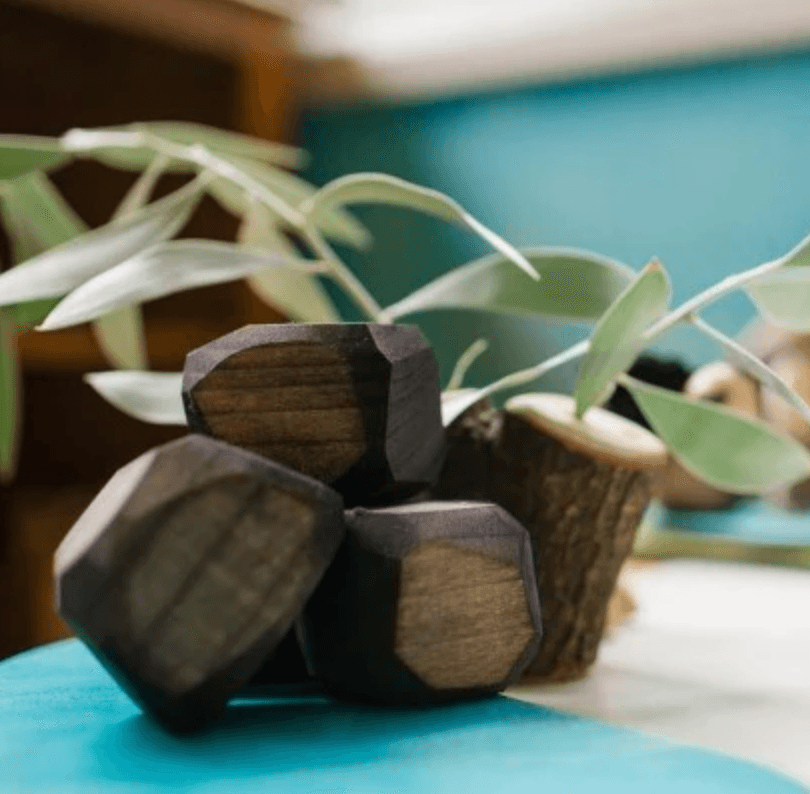 The Curated Parcel - StoryScene // Wooden Boulders 