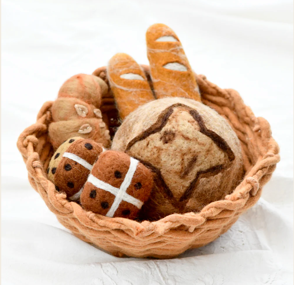 Felt Weave Basket - Gingerbread