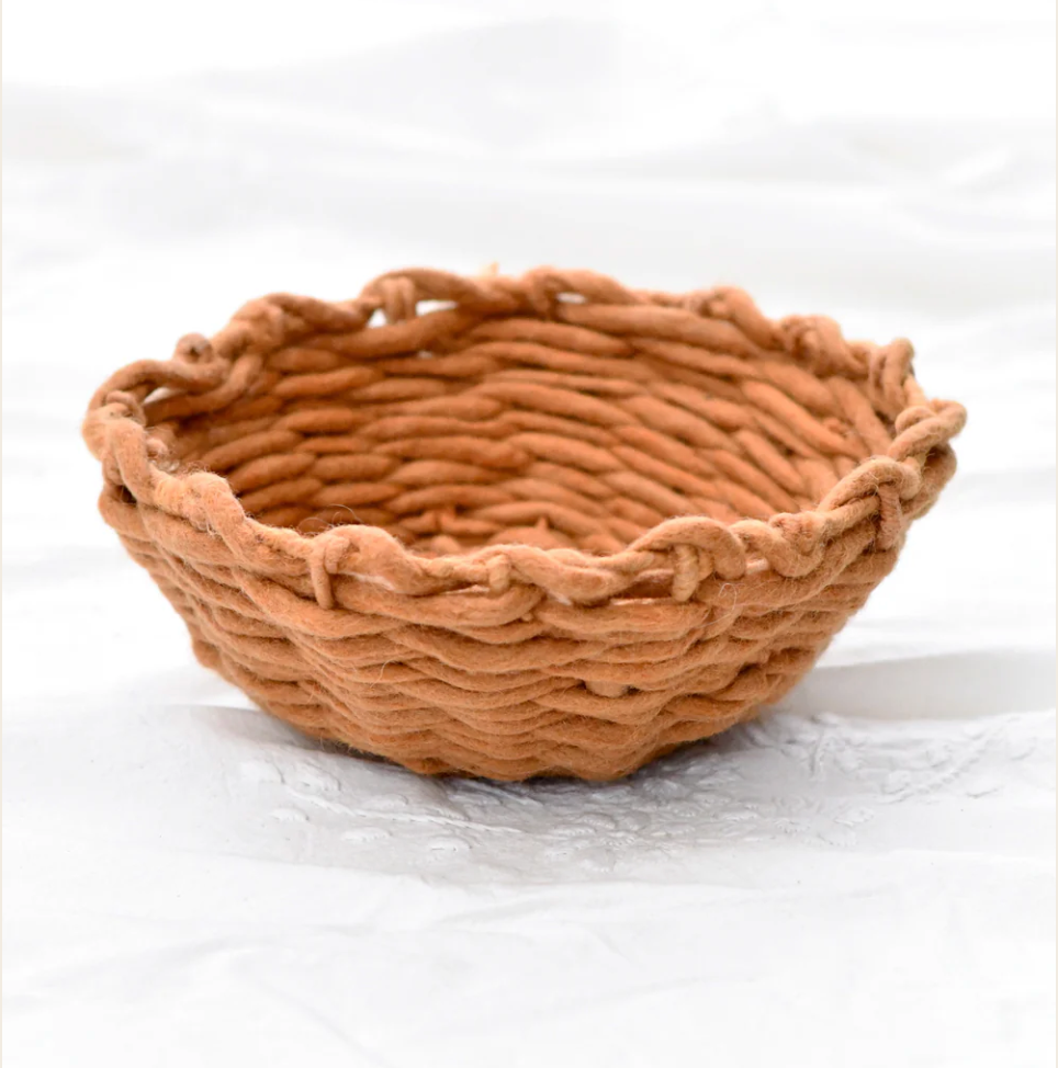 Felt Weave Basket - Gingerbread