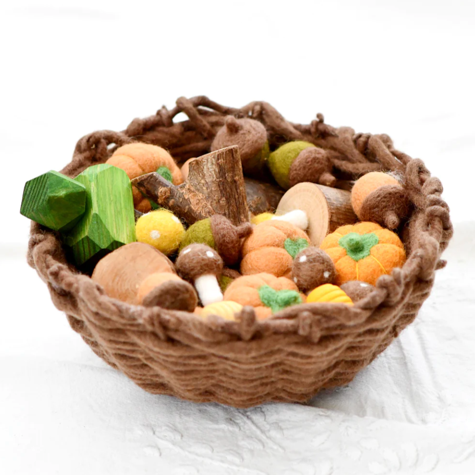 Felt Weave Basket - Chocolate