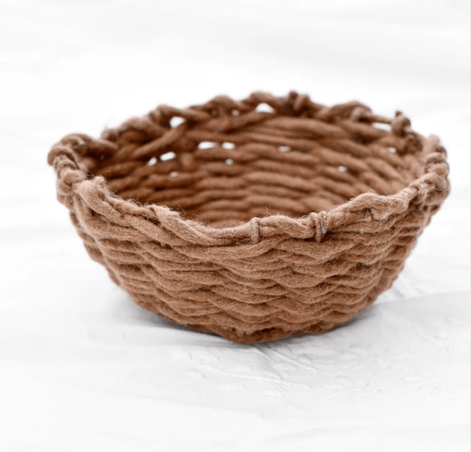 Felt Weave Basket - Chocolate