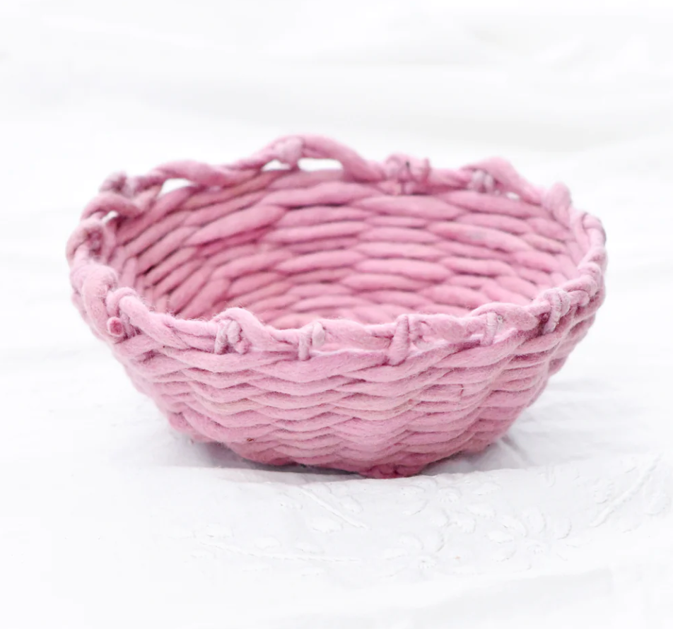 Felt Weave Basket - Light Pink