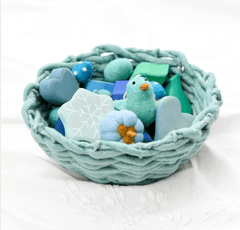 Felt Weave Basket - Light Blue