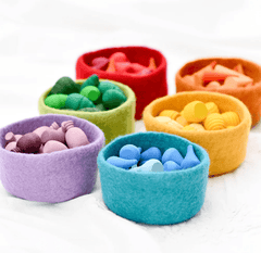 Felt Colourful Bowls - Set of 6