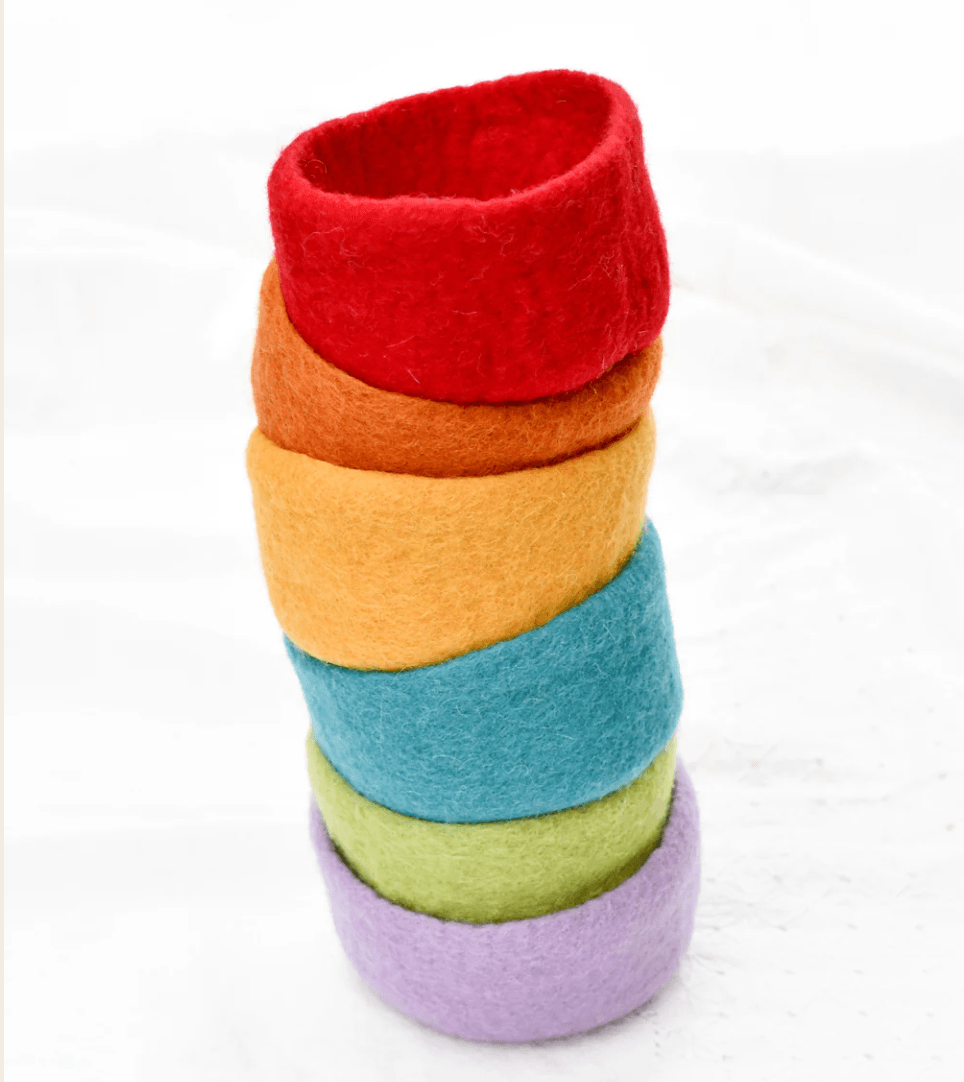 Felt Colourful Bowls - Set of 6