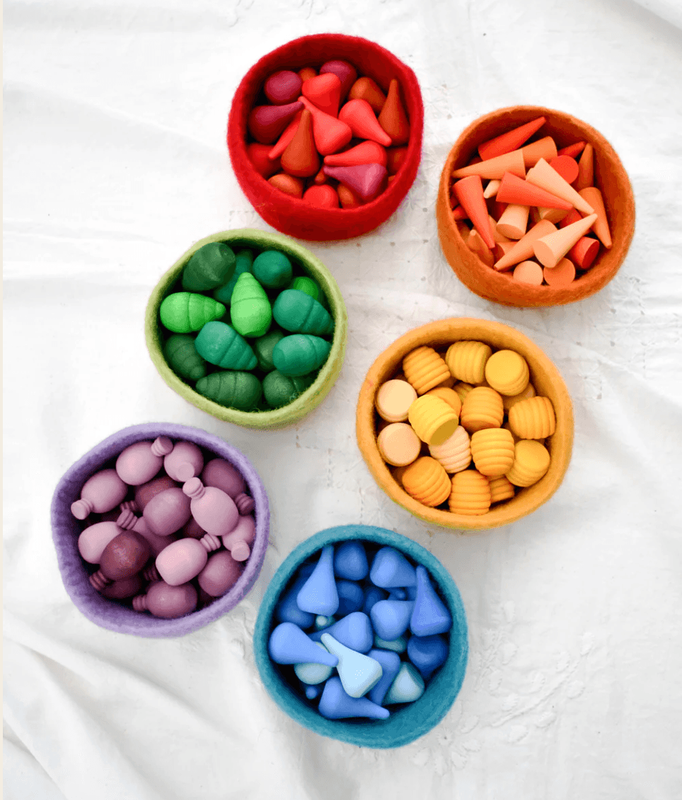 Felt Colourful Bowls - Set of 6