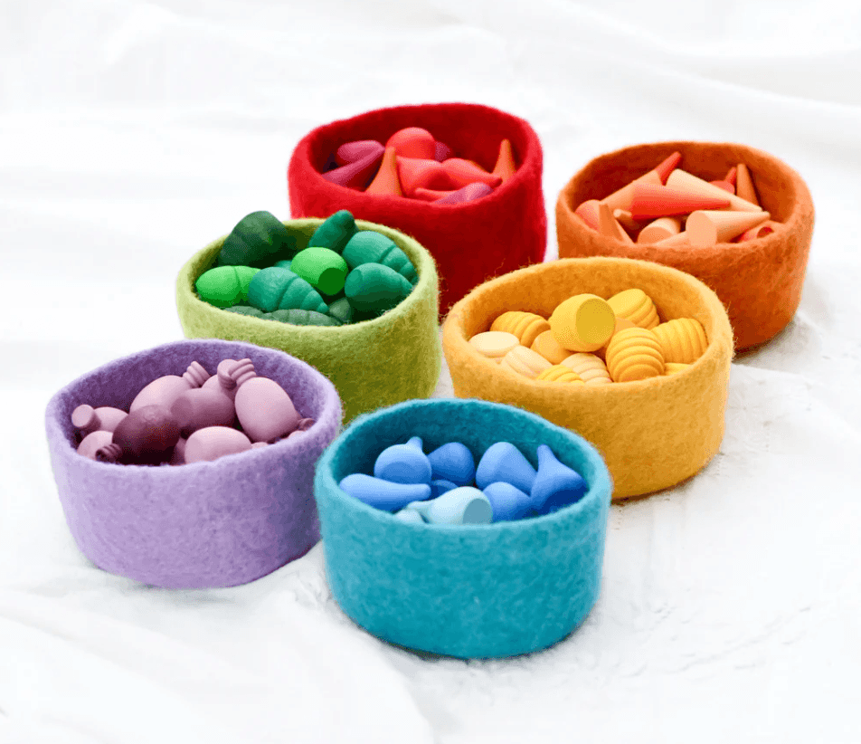 Felt Colourful Bowls - Set of 6