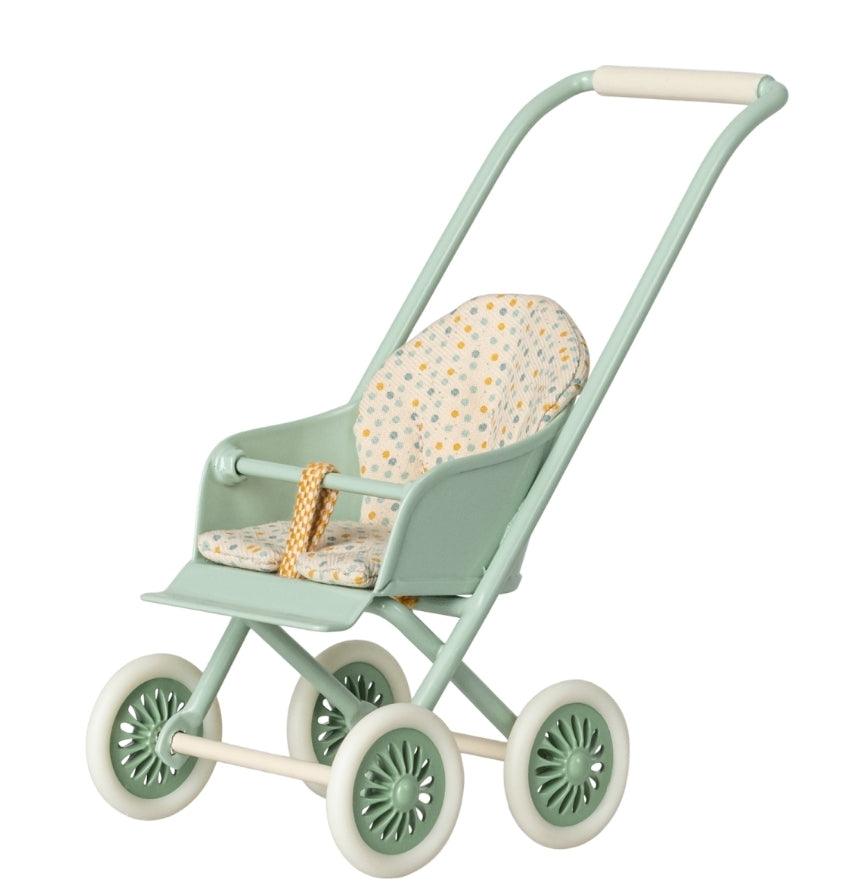 The Curated Parcel - Maileg //  Stroller Micro Mint 