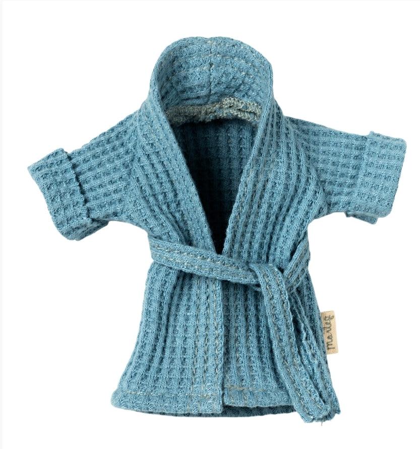 The Curated Parcel - Maileg //  Bathrobe Mouse dusty blue 
