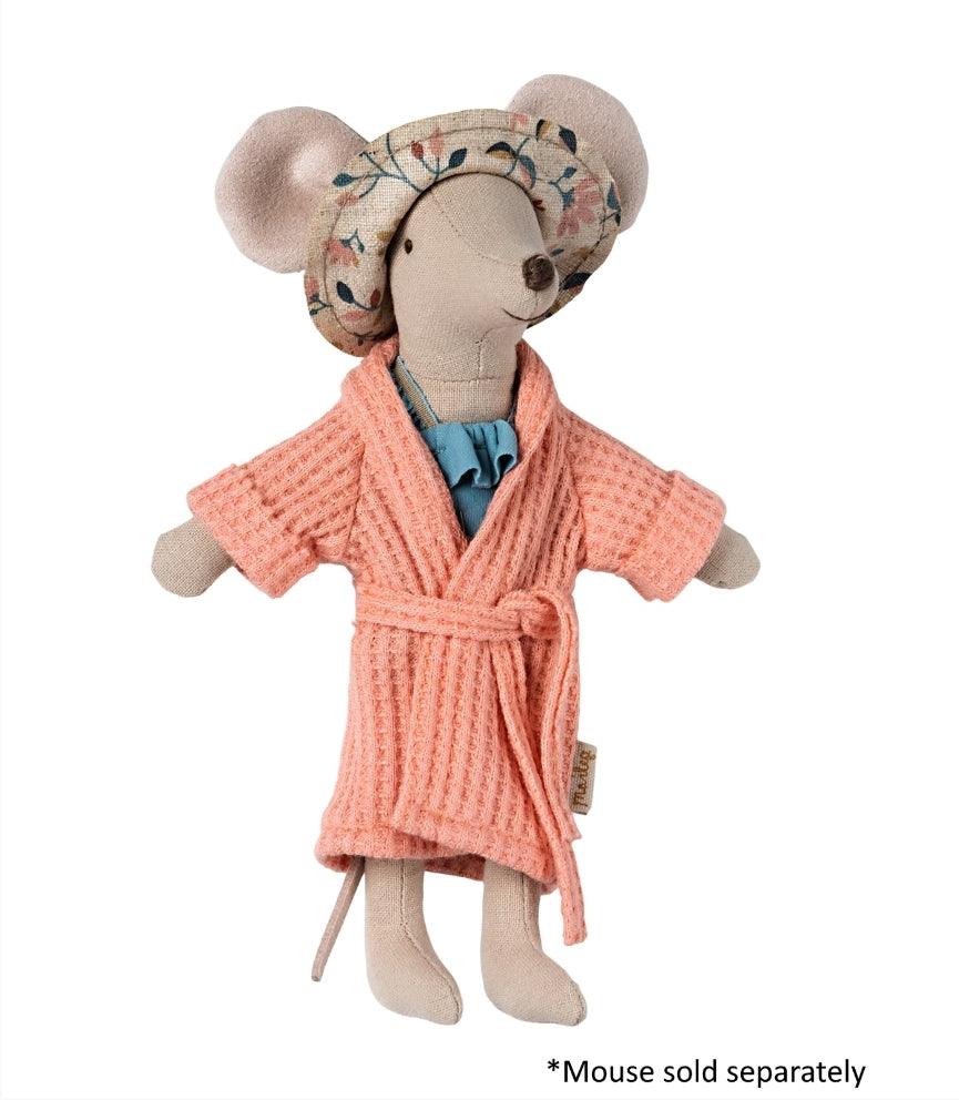 The Curated Parcel - Maileg //  Bathrobe Mouse coral 