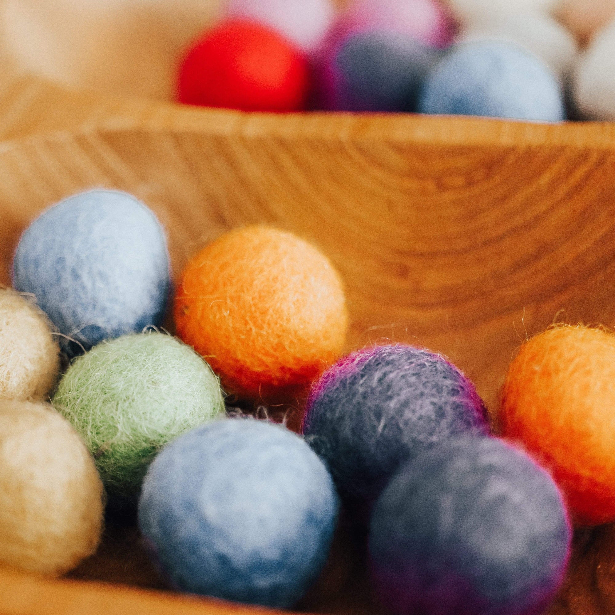 The Curated Parcel - 100% Pure Wool Felt Balls 