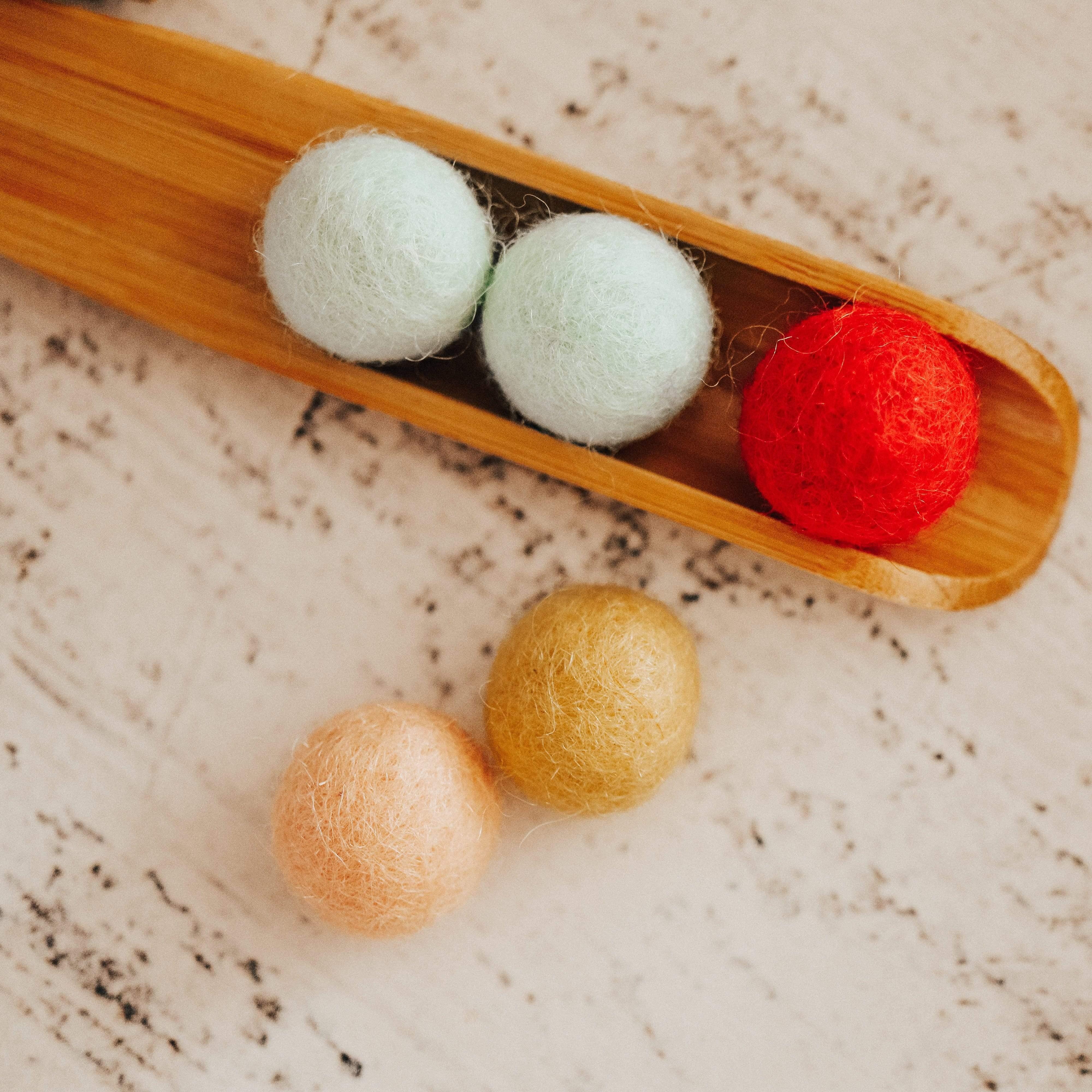 The Curated Parcel - 100% Pure Wool Felt Balls 