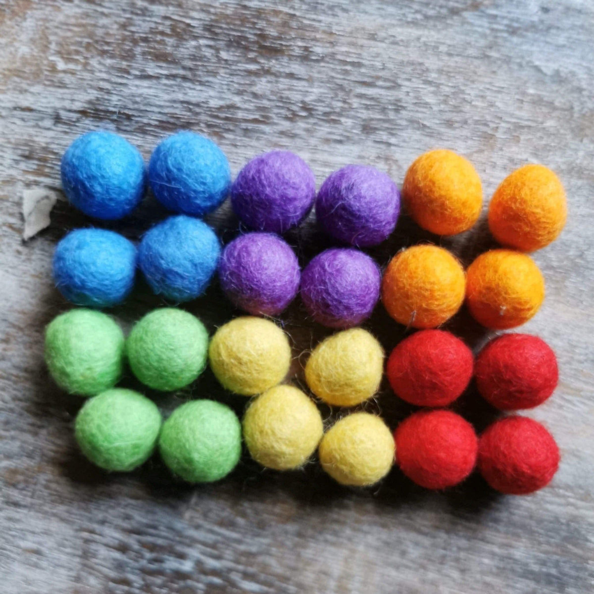 The Curated Parcel - 100% Pure Wool Felt Balls 