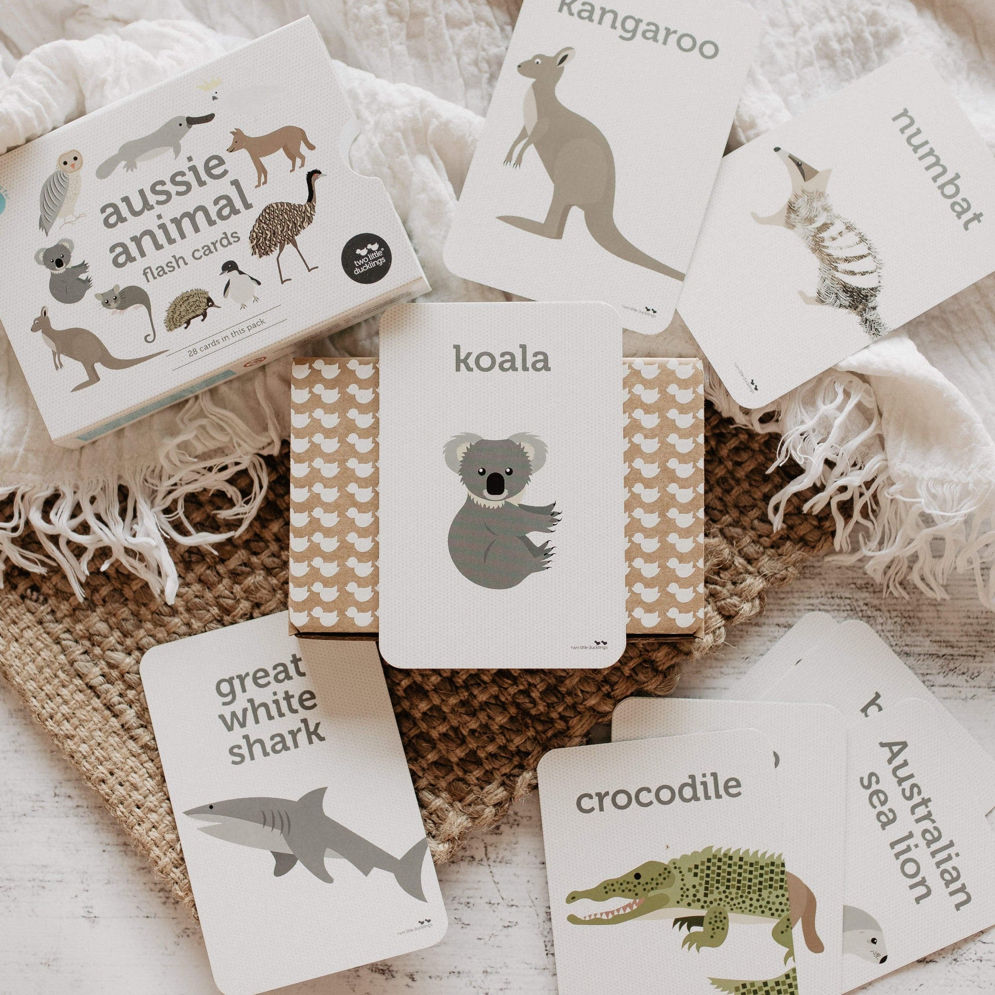 The Curated Parcel - Aussie Animals Flash Cards 