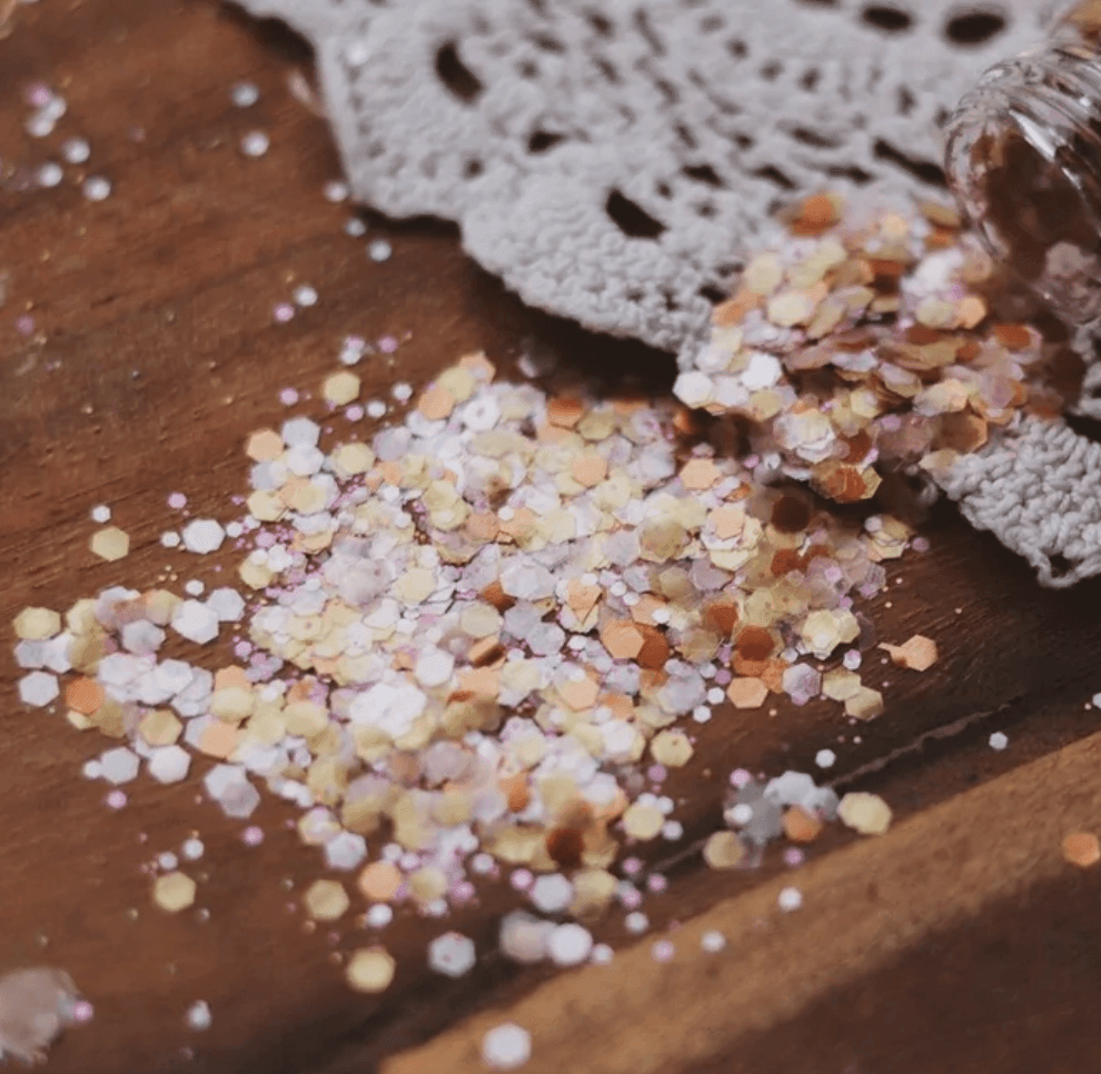 The Curated Parcel - Bio Glitter -Golden Peach 