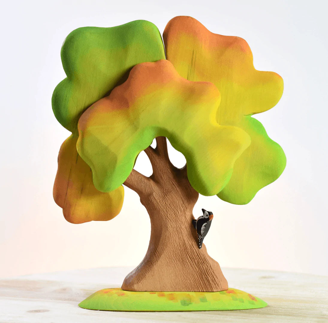 The Curated Parcel - Bumbu // Large Oak Autumn Tree &amp; Woodpecker 